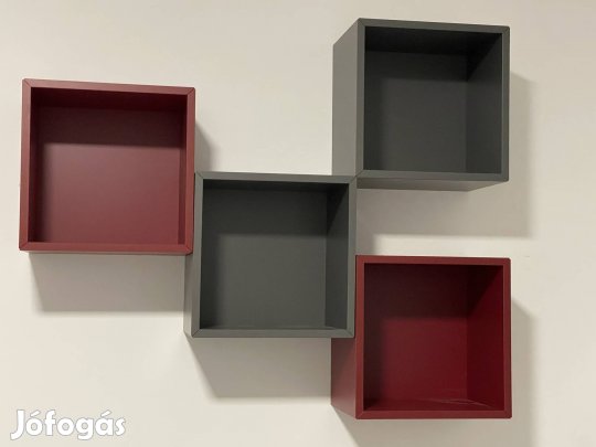 4 db újszerű modern polc 35*35*35cm méretben eladó