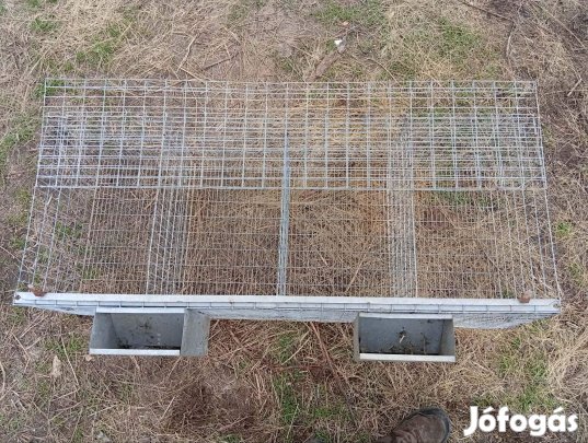 4 fakkos nyúl ketrec kisállatketrec szénatartóval 