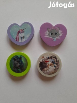 4 féle radír (2 szíves, 2 kerek) 300ft/db