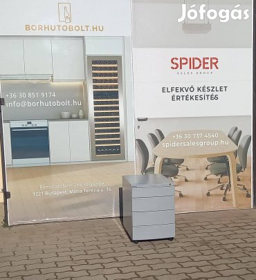 4 fiókos irodai konténer, tároló, gurulós, Interex - használt