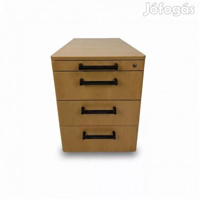 4 fiókos irodai tároló, konténer, bükk színű - használt irodabútor