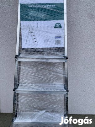4 fokos új aluminium háztartási létra 150kg terhelhetőséggel eladó!