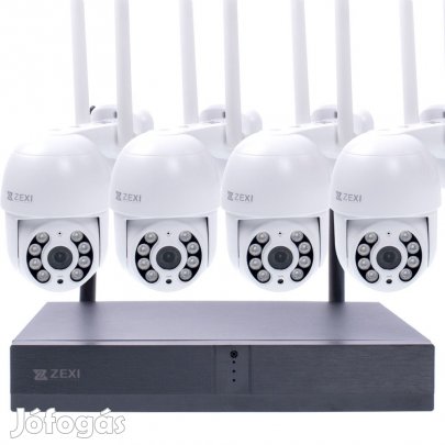 4 forgathat 3MP vezetk nlkli WIFI megfigyel kamera kszlet