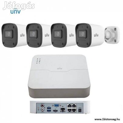 4 kamerás Uniview 4 MP felbontású IP biztonsági kamerarendszer szett