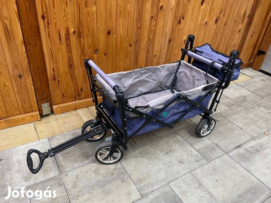 4 kerekű kézikocsi Kerti Kocsi gyerekszállító Nagy teherbírású Újszerű