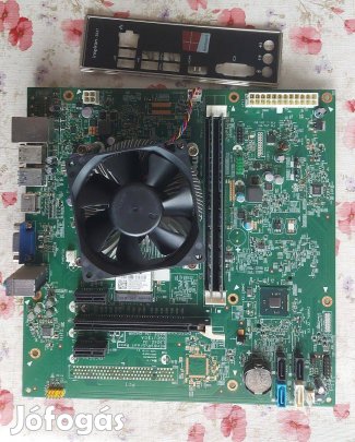 4 magos Intel i5-4440 CPU + alaplap + 8GB RAM + hűtő + hátlap komple