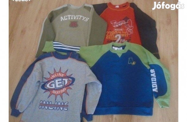 4 márkás puha pamut pulcsi kb. 8 éves méret - mérve