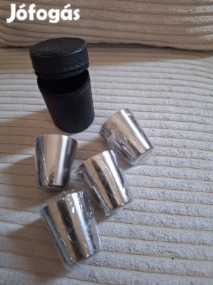 4 részes utazó pálinkás pohár szett