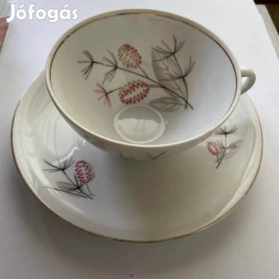 4 személyes Bavaria porcelán kávés, teás készlet vitrin állapot