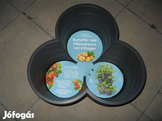 4 szintes kaspószett cserép ültetőcserép