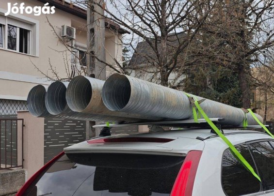 4db 200mm átmérőjű spirálkorcos horganyzott légtechnikai cső