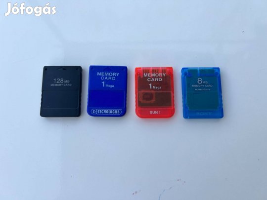 4db Playstation PS1 PS2 memória kártya memóriakártya egyben eladó