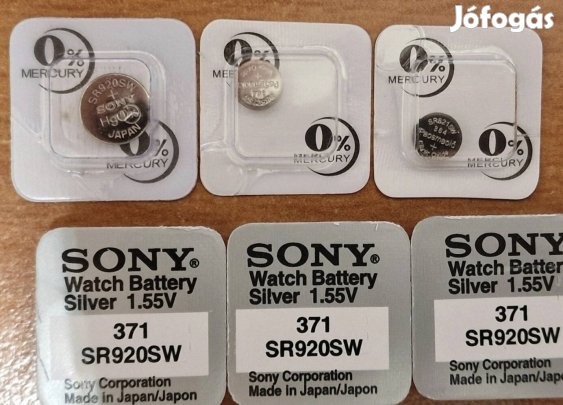 4db SR920SW + 2db SR621SW + 2db SR626SW ezüst oxid elem