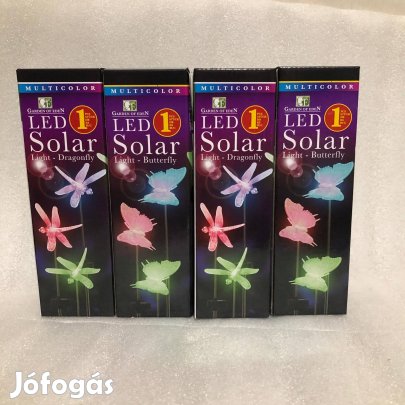 4db Szolár Kültéri leszúrható napelemes solar lámpa RGB színváltós LED