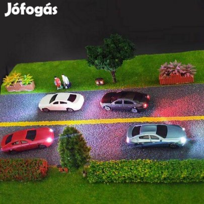 4db Világító Modell Autó (LED-es!) - 1:160 / N (_x_)