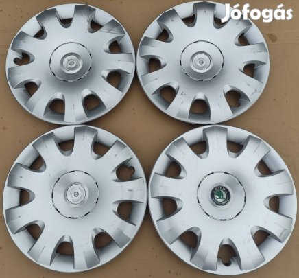 4db gyári Skoda R15 15 " colos dísztárcsa olcsón eladó!