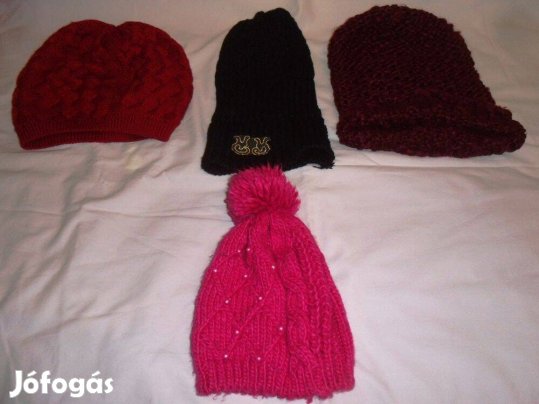 4db kötött ujj női sapkák