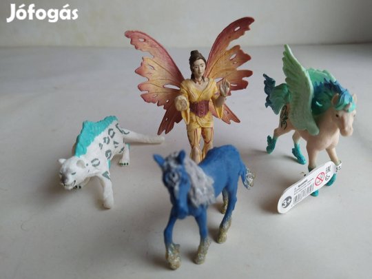 4db-os Schleich tündér fantasy szárnyas ló csomag egyben