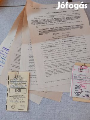 4db régi OTP Kölcsönszerződés iratok a 80-as évekből egybe