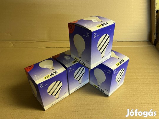4db új 100W opál gömb izzó, égő, nem Tungsram