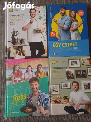 4db új Lidl szakácskönyv eladó!