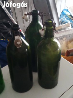 4db zöld 1500ml csattos üveg eladó óbuda 12000ft