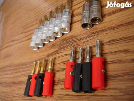 4mm banán dugó készlet hangfal csatlakozó aranyozott és fémházas párba