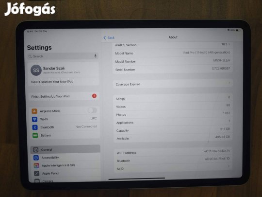 4th gen Lidar scanner 2022 512 GB Ipad Pro Lidar Apple A2759