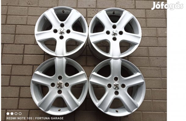 4x108 16" Peugeot használt alufelni garnitúra