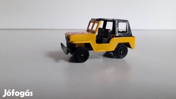 4x4 sárga gurulós kisautó levehető tetővel 6*3*3 cm_
