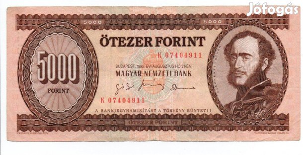 5000 forint 1995 bankjegy