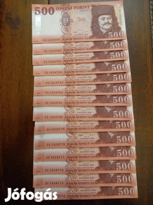 500Ft Bankjegy 2018 EG UNC Sorszámkövetős