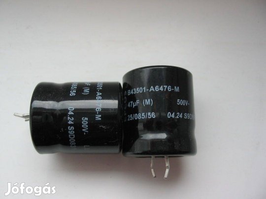 500V 47uF Longlife kondenzátor 21 db 9900 Ft ( csöves erősítő )