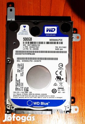 500 GB laptopba való WD lemez