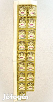 500 milliárd pengő ívszéli bélyeg blokk