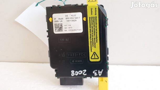 508338 Audi A3, 2010, Multikormány Elektronika, Vezérlő, 8P0953549F.