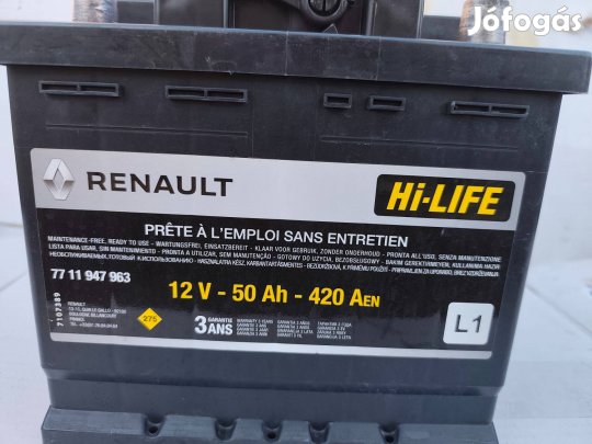 50Ah Renault Hi-Life akkumulátor 6 hónap garanciával