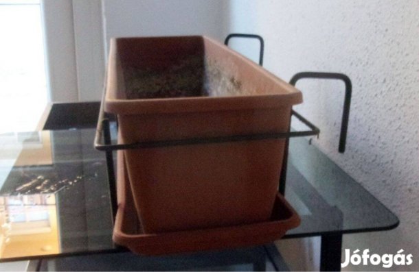 50 cm hosszú balkonládatartó ládával együtt balkonláda tartó Újpest