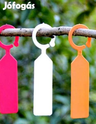 50 db MŰanyag Fehér Jelölő Tábla akasztható (3456)