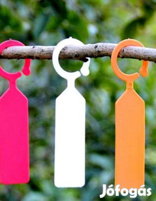 50 db MŰanyag Piros Jelölő Tábla akasztható  (5250)