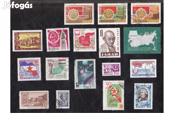 50 db szovjet (orosz) bélyeg 1950-60-70-es évek -O-