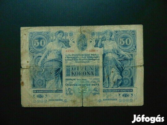 50 korona 1902 Tartásfok F Ritka bankjegy ! Képek szerint