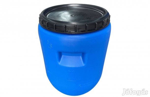 50 literes mosott, levehető, csavaros tetejű mosott műanyag hordók