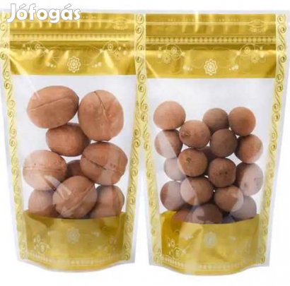 50db. 10x15x3cm-es Visszazárható Nyomtatott Talpas Tasak (5096)