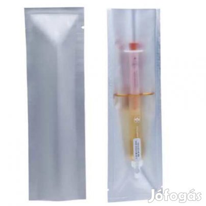 50db. 5,5x18 cm-es Metalizált fólia Fém+Átlátszó (5511)