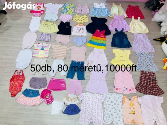 50db, 80 méretű, nyári, kislány ruhacsomag 