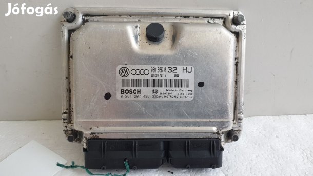 512348 Audi A3, 1.8 Turbó, Motorvezérlő, 06A906032, 0261207436, Ecu.