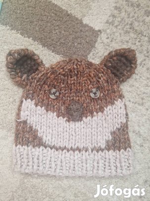 52-53-54 fejkörméret kötött maci sapka