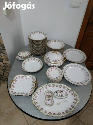 52 db-os aranyozott porcelán étkészlet