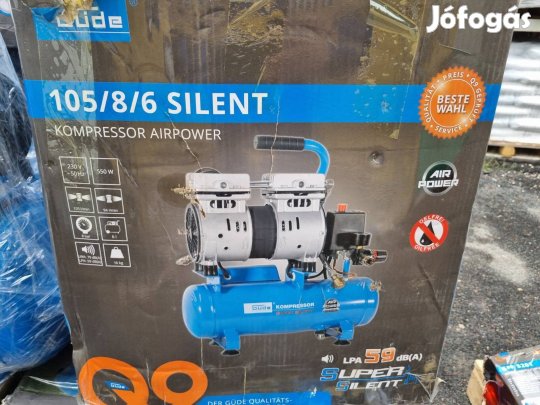 550W teljesítménnyel, olajmentes, 2 hengeres kompresszor, garancia